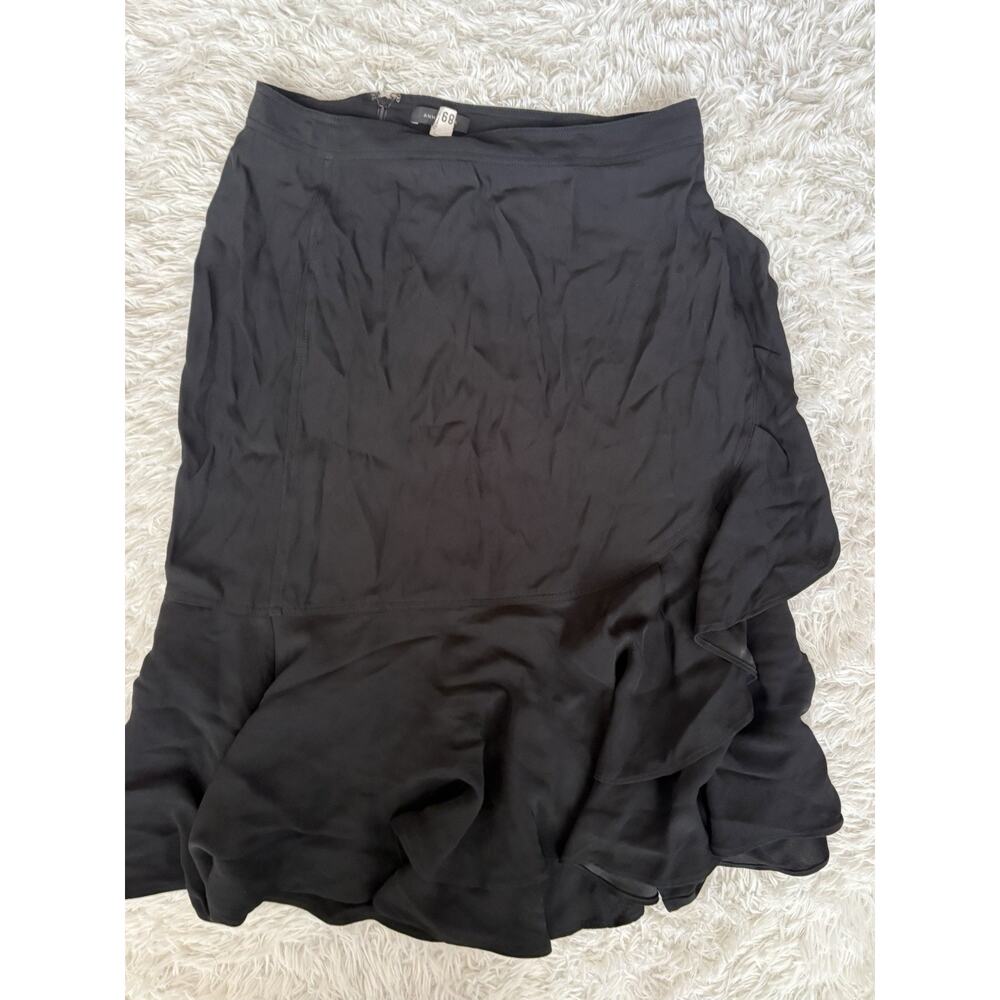 Ann Taylor Women’s 12 Black Layered Rayon Skirt. Beautiful, Exc. Condition
